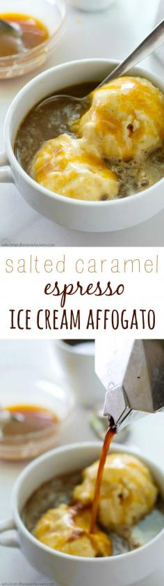 
                    
                        Lots of homemade salted caramel sauce, strong-brewed espresso and vanilla ice cream come together in this classic Italian dessert. Sarah | Whole and Heavenly Oven
                    
                