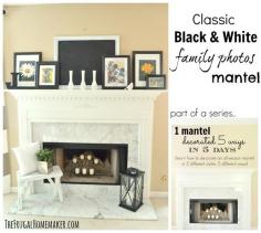 Cottage or Coastal themed decorated mantel (1 mantel decorated 5 ways series)