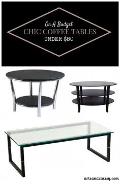 
                    
                        CHIC COFFEE TABLES UNDER $80! Looking to decorate your space for less? Check these amazing selections to fit your budget!
                    
                