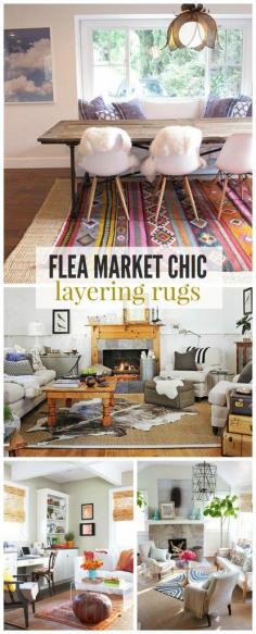 Flea Market Chic-Layering Rugs BHG Style Spotters