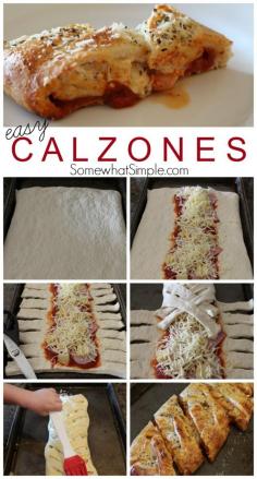 Easy Calzones Recipe. Easy and fun family dinner recipe!