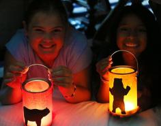 DIY camping lantern for kids.