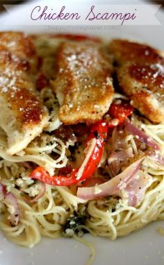 Chicken Scampi Recipe- Just Like Olive Garden But Even Better! #pasta #recipes #noodles #recipe #easy