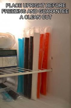 40 Clever Life Hacks to Simplify Your World...pinning right now for the freeze pop idea!