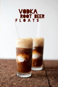 Vodka Root Beer Floats w/ Coconut Ice Cream #cocktail