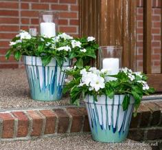 
                    
                        DIY Outdoor Decor | How to Make Drip Paint Pots with Candles ~ These are perfect for a wedding centerpiece or your own front porch!
                    
                