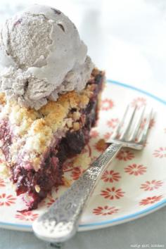 
                    
                        Blackberry Crumb Pie with Brown Butter Blueberry Bourbon Ice Cream
                    
                