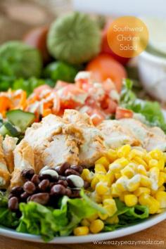 Southwest chicken salad healthy salad chicken sousvide yummy Southwestern Chicken Salad