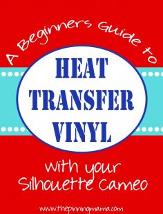 All the tips and tricks on how to use your Silhouette CAMEO or Cricut to apply Heat Transfer Vinyl - make custom shirts, bags and more!