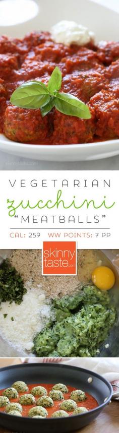 SkinnyTaste Zucchini "Meatballs"- low calorie (259 calories)