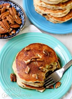 Perfect Pancakes with Pecans and Toffee