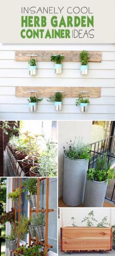 Insanely Cool Herb Garden Container Ideas • Lots of ideas and tutorials!