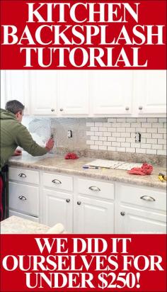 DIY kitchen backsplash tutorial