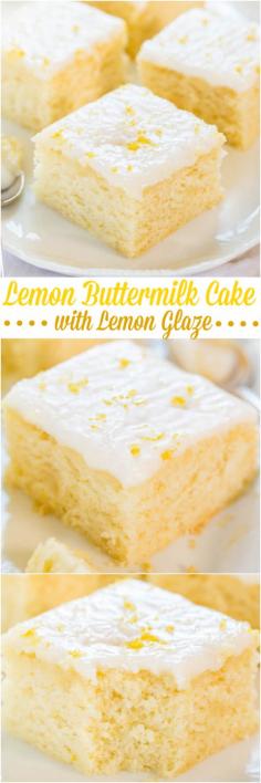 
                    
                        Lemon Buttermilk Cake with Lemon Glaze - An easy little cake with big lemon flavor!! Soft, fluffy, and foolproof if you like puckering up!!
                    
                
