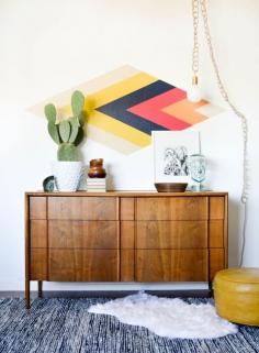 
                    
                        DIY Retro Diamond Focal Wall (the color combos are endless!!)
                    
                