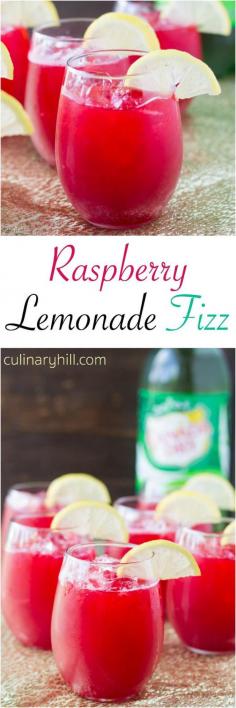 This Raspberry Lemonade Fizz recipe is the ultimate fruity drink for entertaining, especially at the holidays