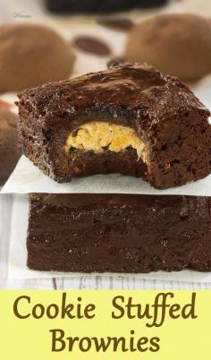 
                    
                        Super-easy to make, and most delicious treat - Cookie Stuffed Brownies.    www.winnish.net/...
                    
                