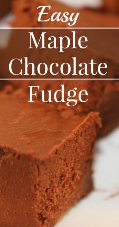 easy maple chocolate fudge pin