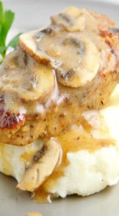 Pork Medallions with Mushroom Marsala Sauce* _ Serve the saucy medallions over a bed of glorious garlic mashed potatoes OR creamy polenta. But not before adding a baguette. That sauce is the kicker!