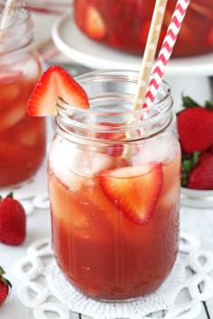 
                    
                        Strawberry Vanilla Sweet Tea! Refreshing and perfect for summer!
                    
                