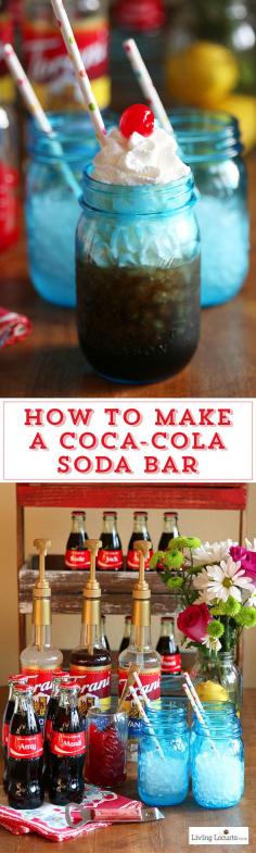 
                    
                        How to make a DIY Coca-Cola Soda Bar. A fun and easy party idea as an alternative to a Italian Soda Bar. Share a Coke with your own drink recipe! LivingLocurto.com #ShareaCoke #ShareaCokeSweepstakes
                    
                