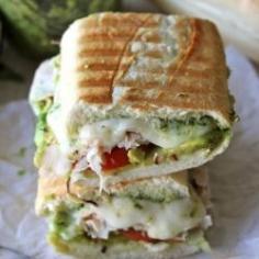 Leftover Thanksgiving Turkey Pesto Panini - New and different way to use leftover turkey