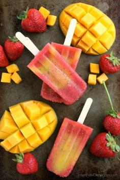 Strawberry Mango Chia Popsicles Recipe | Healthy Ideas for Kids