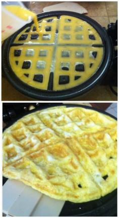 Scrambled Eggs | 17 Unexpected Foods You Can Cook In A Waffle Iron #clean #recipes #eastclean #healthy #recipe