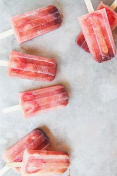 
                    
                        strawberry + watermelon rosé popsicles
                    
                