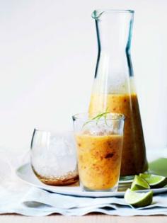 Peach, lime and cachaça slushie | #Recipe #GourmetTraveller