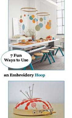 7 Fun Ways to Use an Embroidery Hoop. Creative ways to use embroidery hoops for DIY projects, crafts, home decor and other fun ways.