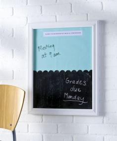 Make a dry erase board AND a chalkboard out of one frame! Great thank you gift for a teacher!