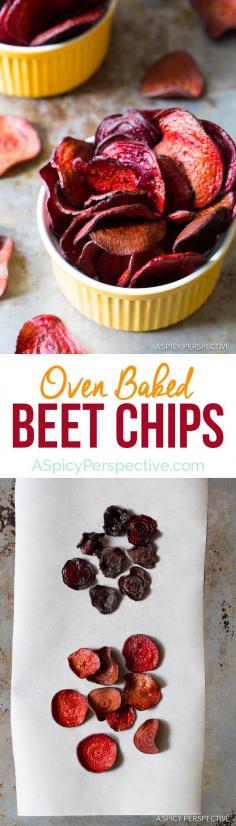 
                    
                        Secret Trick to Making the Very Best Oven Baked Beet Chips - Recipe on ASpicyPerspective... #glutenfree #vegan #paleo #healthy
                    
                
