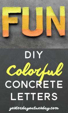 
                    
                        Create colorful FUN concrete letters with DecoArt Inc. Patio Paint, a great summertime project
                    
                