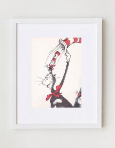 
                    
                        Dr Seuss Wall Art Cat in the Hat 6x9 by AnemoneReadsPaperie
                    
                
