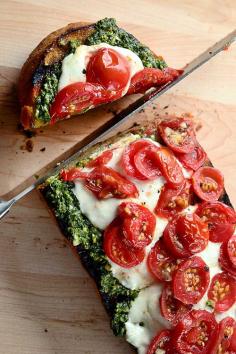 caprese pesto garlic bread.  If you looking for more clean eating recipes check out-> yummspiration.com We have some Vegan & Raw recipes too :)  We are also on facebook.com/yummspiration