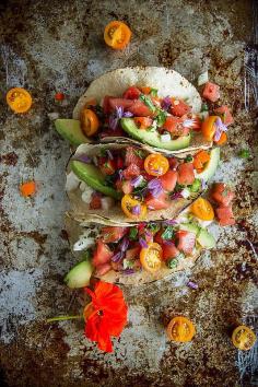 
                    
                        Grilled Halibut Tacos With Watermelon Salsa
                    
                