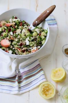 
                    
                        Red Grape and White Peach Tabbouleh Salad
                    
                