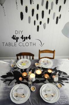 DIY Dip Dye Table Cloth
