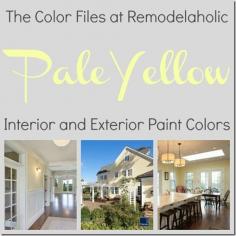 really nice pale yellow paint colors from Remodelaholic