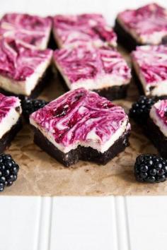 blackberry brownies #food #brownies #baked #cook #dessert