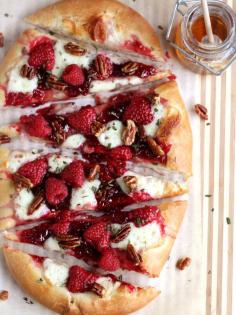 Raspberry Brie Dessert Pizza by @Annalise Furman Furman Furman Furman Furman Furman Furman Furman (Completely Delicious) #pizzweek