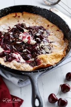 Chocolate-Cherry German Pancake (or Dutch Baby Pancake)