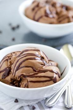 Homemade Chocolate Fudge Ice Cream | GI 365 -- Paleo chocolate ice cream using canned coconut milk and ice cream maker