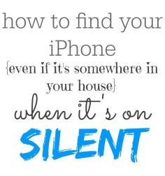 Find your lost iPhone even when it’s on silent |  Did you guys know you can PING your phone from your computer and it will make noise EVEN when it's on silent!  Find out more details at http://www.ourthriftyideas.com!!