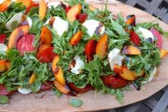 
                    
                        arugula, nectarine, tomato and fresh mozzarella salad-- for dairy-free sub avocado for the cheese!
                    
                