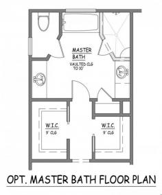Master bathroom layout