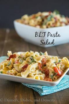 BLT Pasta Salad – Turn the classic BLT sandwich in a pasta salad with a creamy dressing. Great for lunch, dinner, parties, potlucks, or just about anytime.