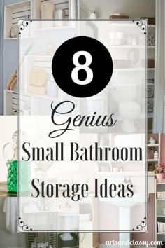 8 genius small bathroom storage ideas via #bathroom #ideas #remodel #realestate #escrow https://www.facebook.com/CollegeEscrowInc