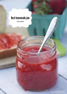 The best homemade strawberry jam recipe + free jam labels